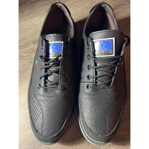 XLKYKO Mens Black Fashion Sneakers Low Top Lace Up Shoes Size 44 Business Casual